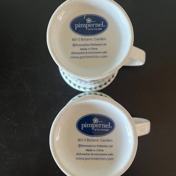 Set of 2 Pimpernel Botanic Garden Sweet Pea Mug / Cup ~ Lathyrus Odoratus - Picture 5 of 6